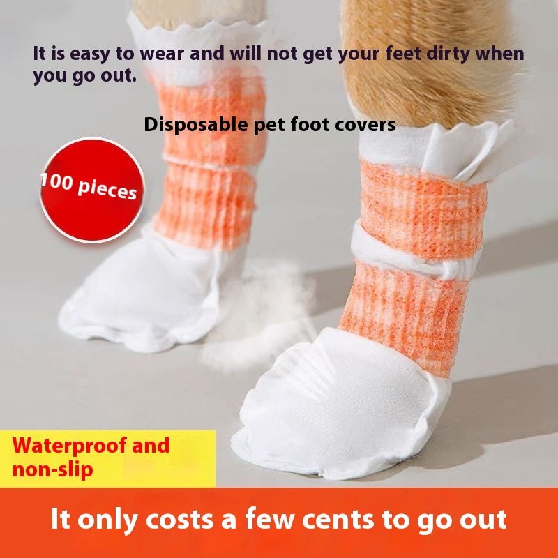 Water And Dirt Resistant Slip-On Puppy Shoe Covers