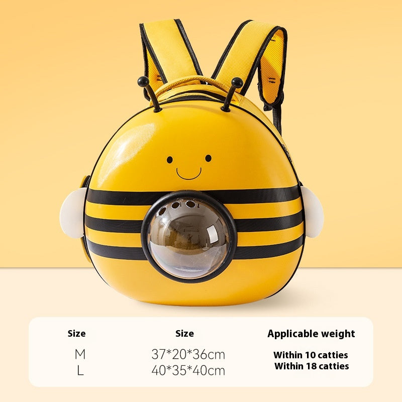Three-Dimensional Bee Shoulder Breathable Space Capsule Pet Bag
