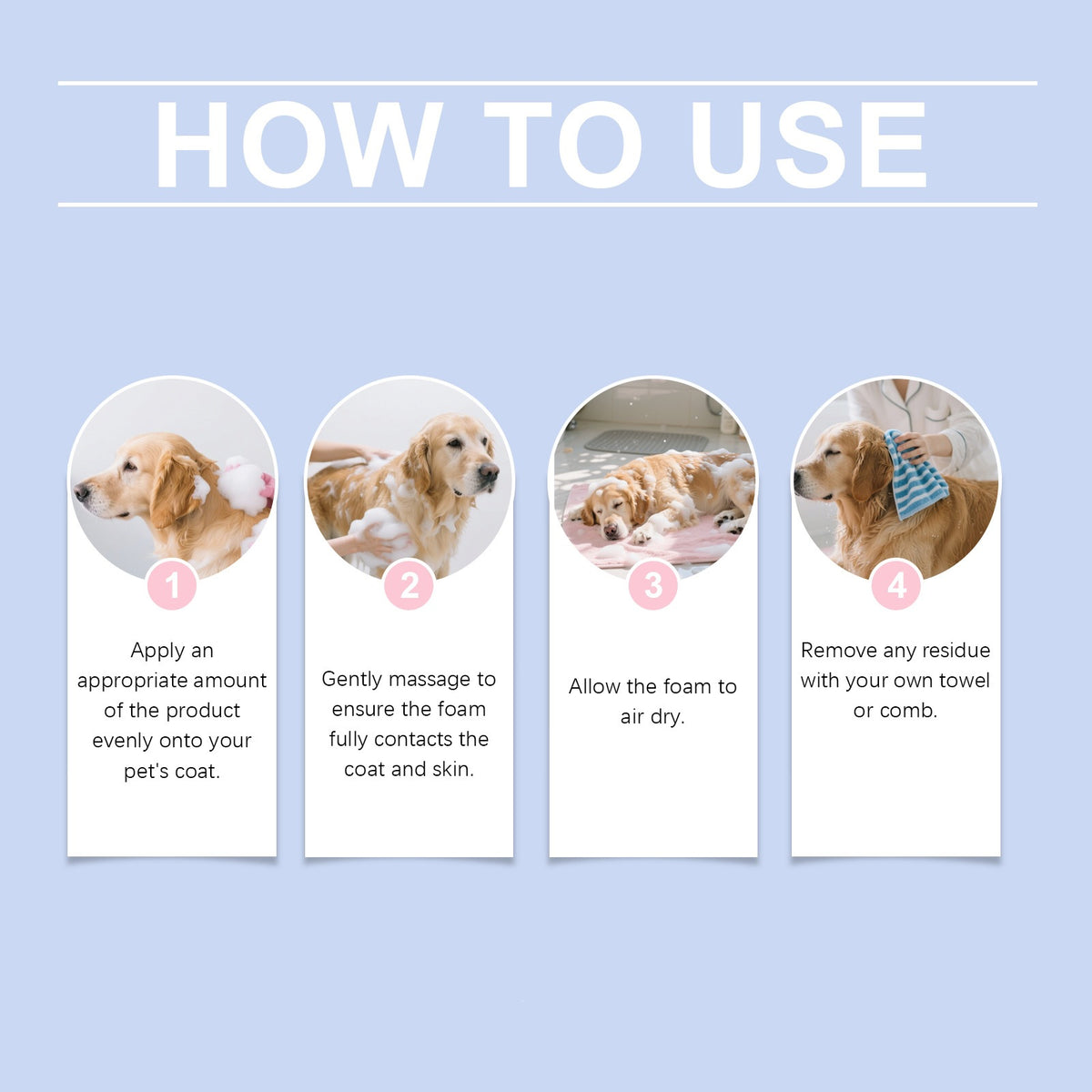 Pet Waterless Cleansing Foam