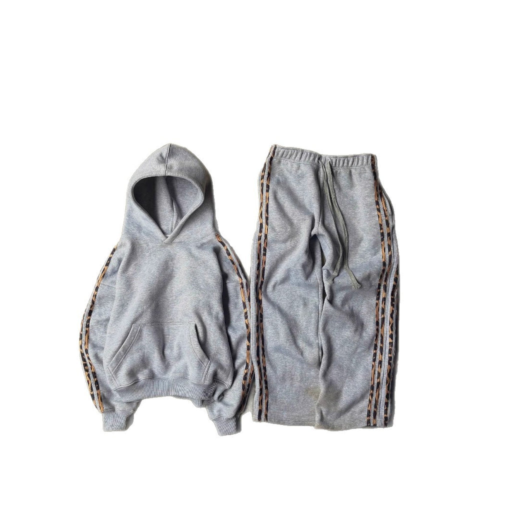 Vintage Print Long Sleeve Pullover Hoodie