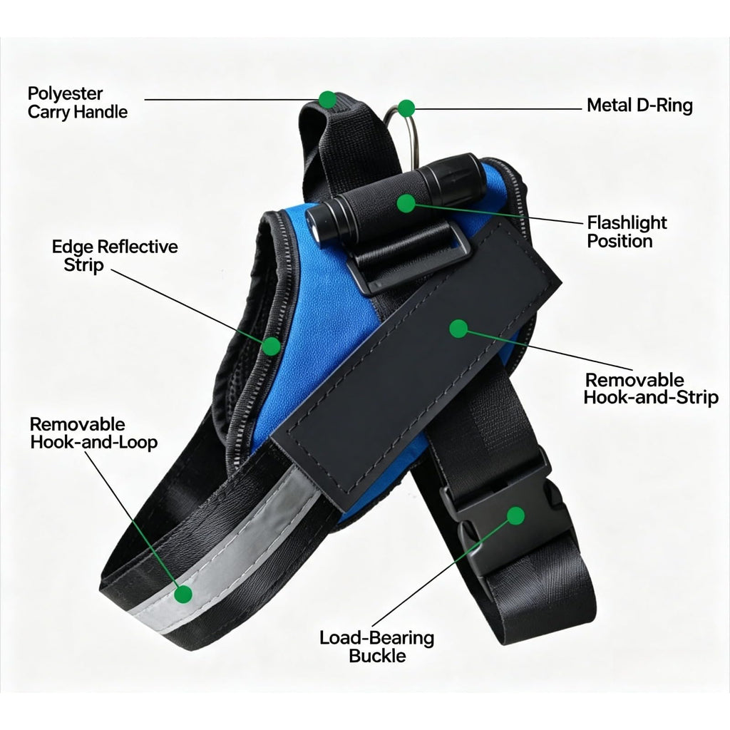 Breathable Reflective No-Pull Dog Harness with Handle