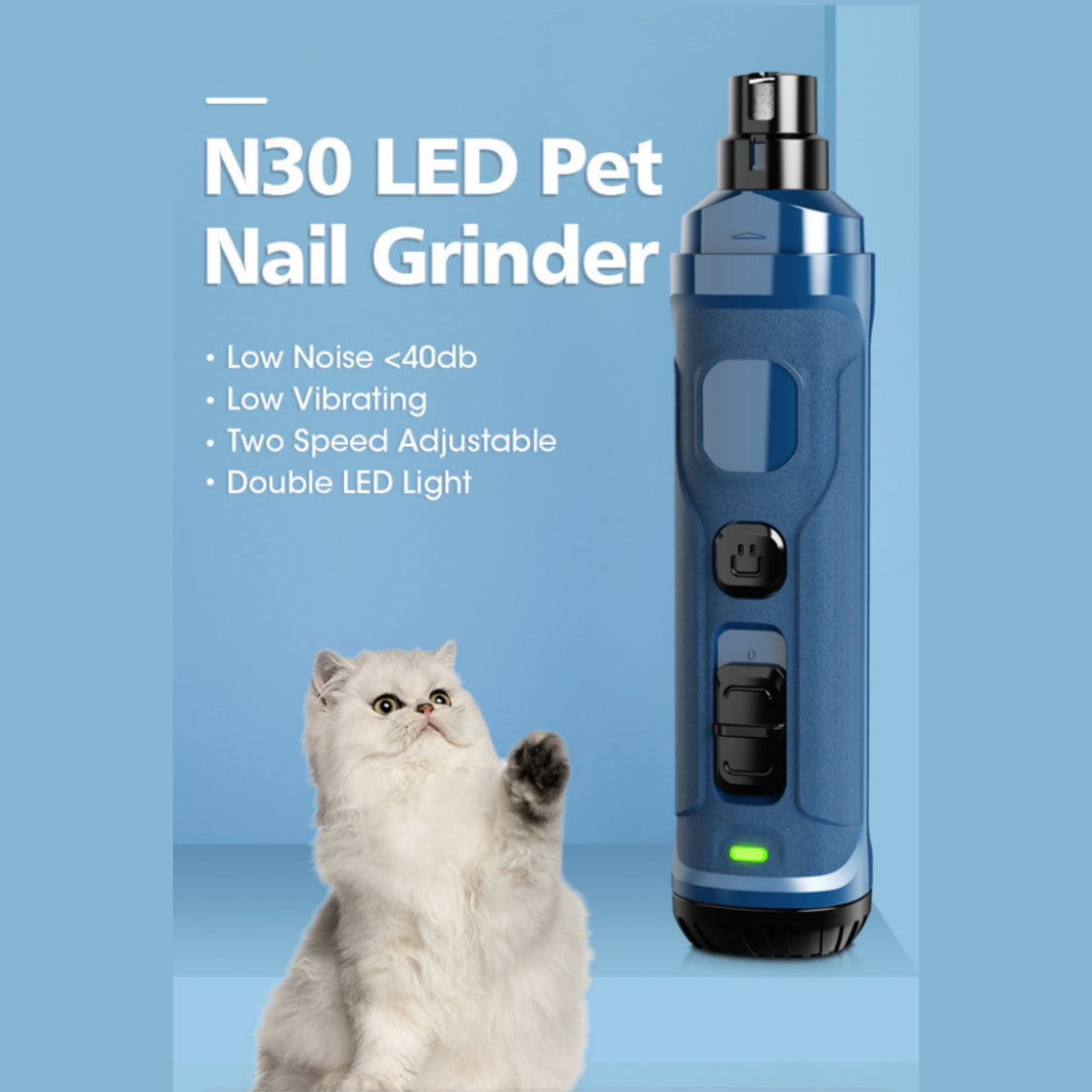 Low-Noise LED Pet Nail Grinder With USB Charging