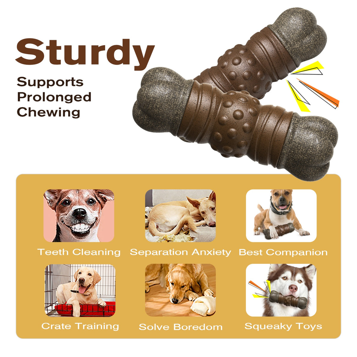 Sounding Bone Dog Toothbrush Molar Rod Toy