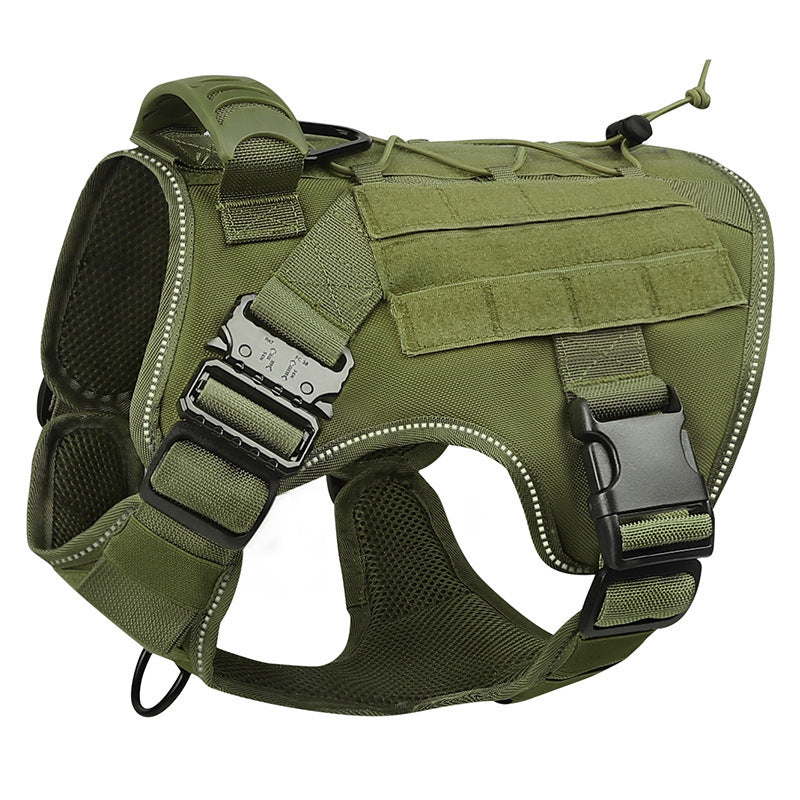 Adjustable Tactical Dog Harness with Vest Leash