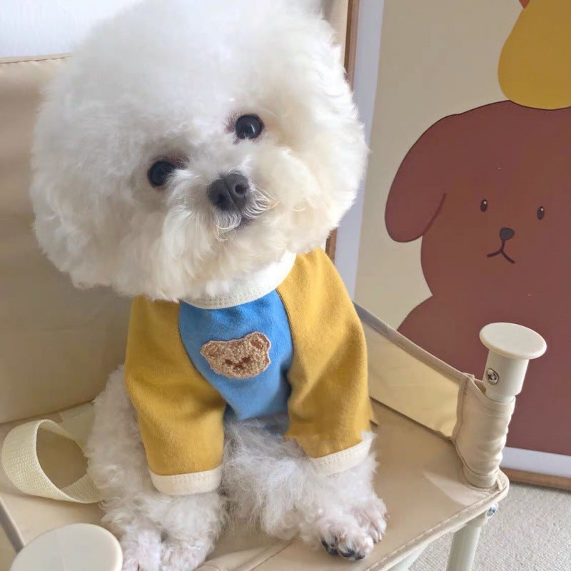 Korean Bear-Themed Pullover Pet Sweater