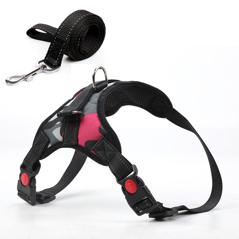 Camouflage Dog Harness And Leash