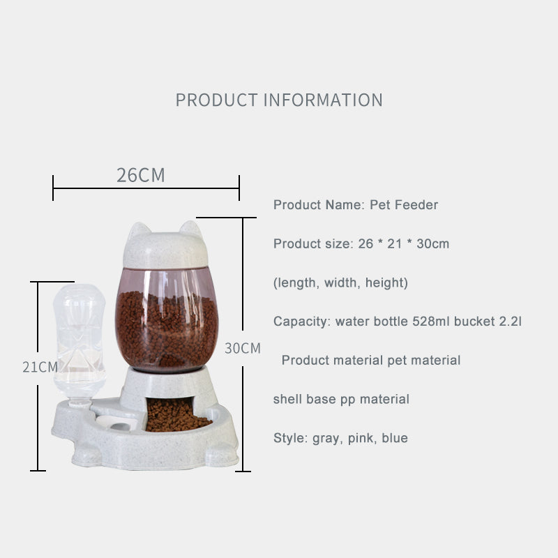 Automatic Pet Feeder Drinking Fountain