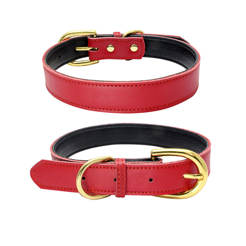 Cowhide Leather Pet Collar