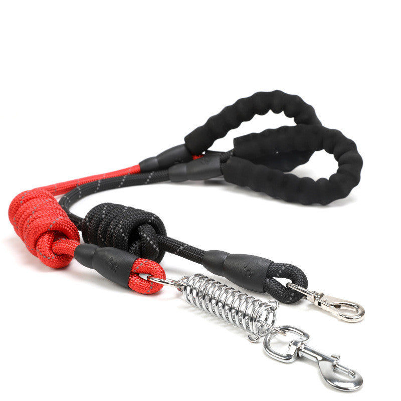 Dog Leash Eva Nylon Reflective Spring Anti- Wash Leash Strong Durable Round Rope Pet Outdoor Products
