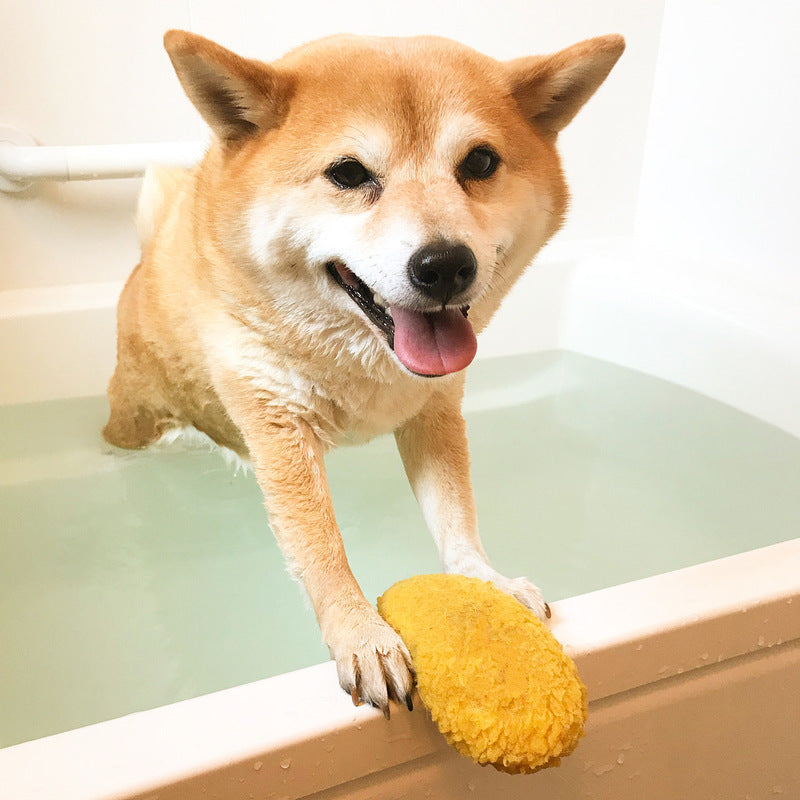 Fried Shrimp Tempura Plush Squeaky Dog Toy
