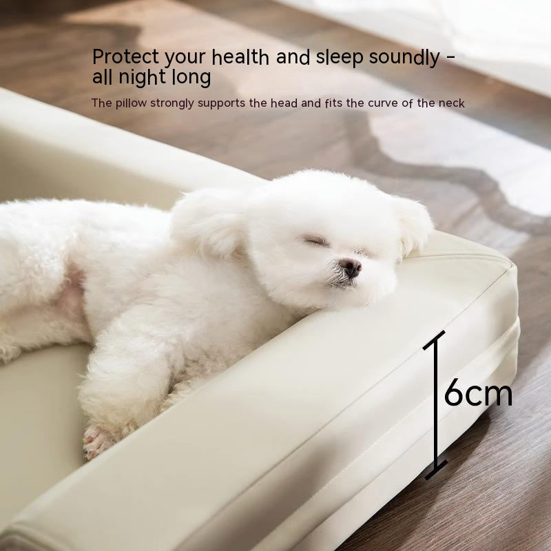 Kennel Simple Plain Leather L-Shaped Kennel Dog Sleeping Rest Mat