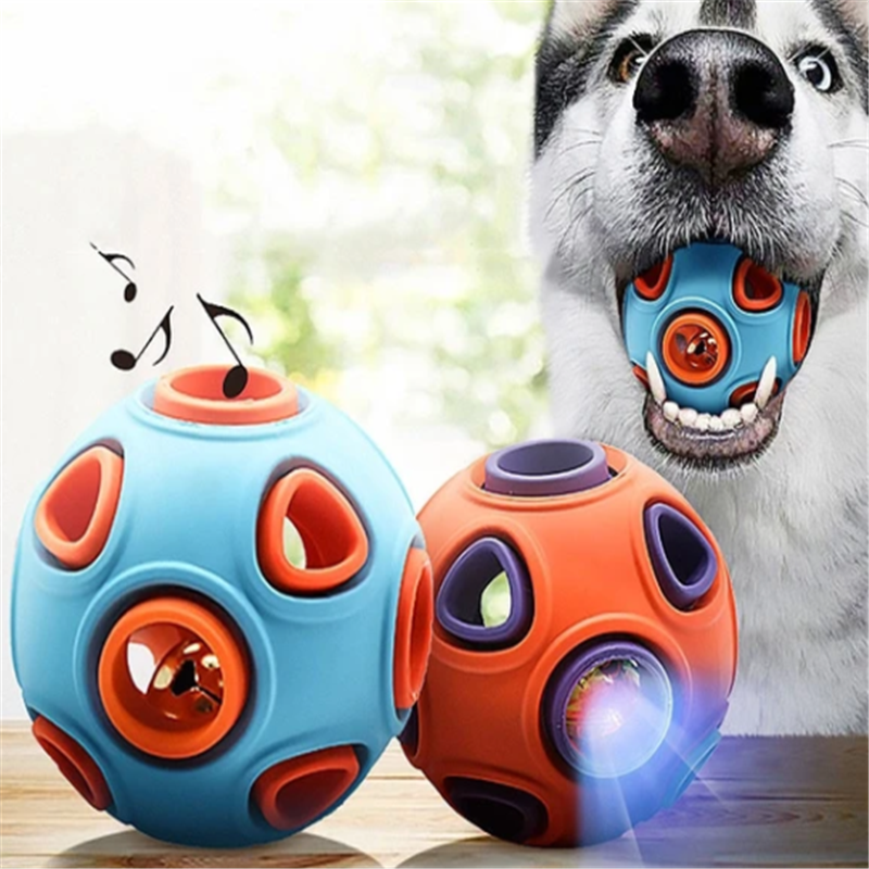 Interactive LED Light and Sound Dog Chewing Ball