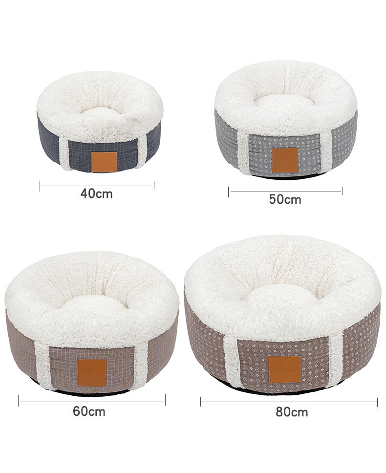 Winter Warm Lamb Wool Pet Bed