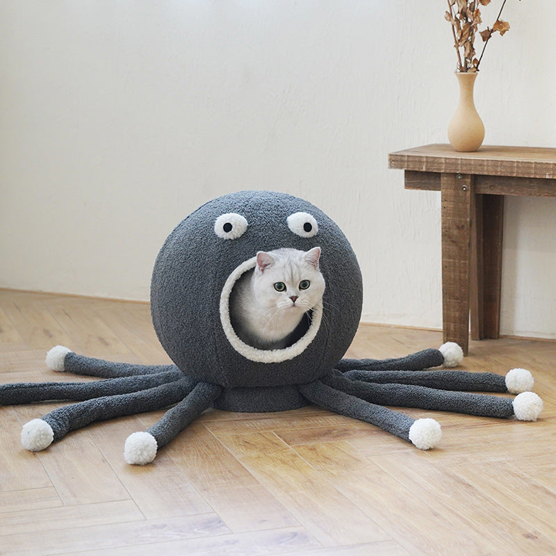 Cartoon Octopus Plush Pet Nest