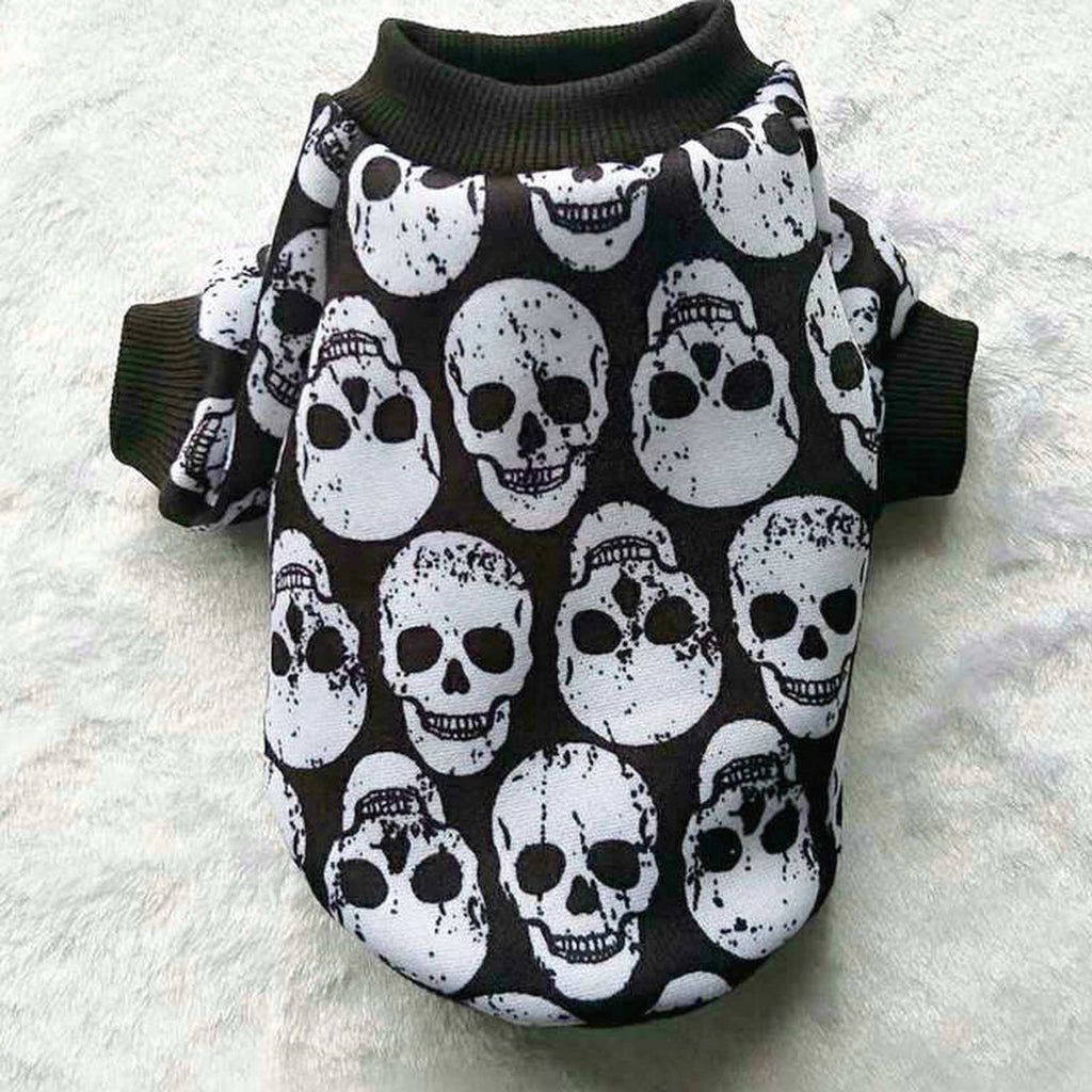 Halloween Pet Vest with Skull Designs