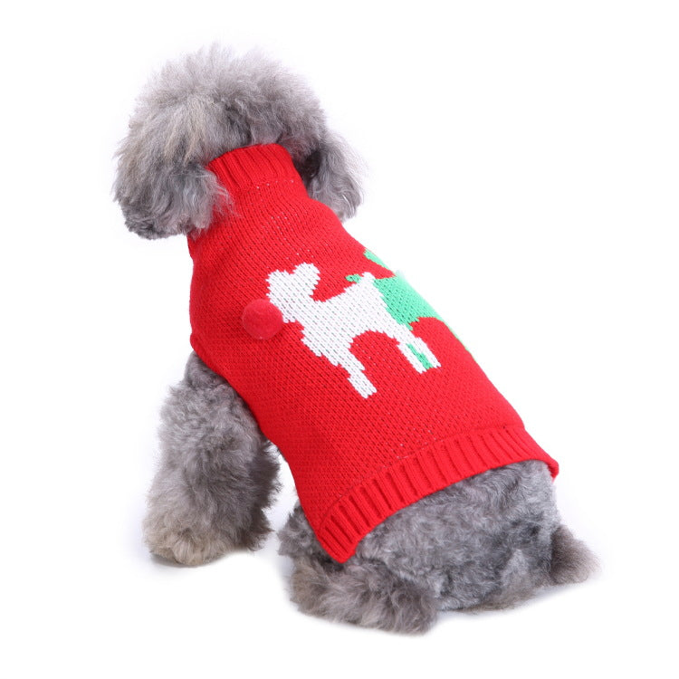 Pet Christmas Bone Stripe Sweater