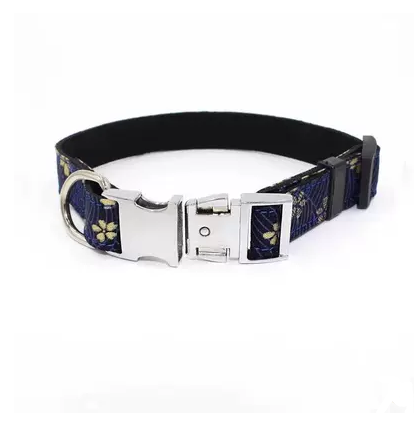 Metal Quick-Release Buckle Fabric Collar Collar Adjustable Size Small And Medium-Sized Dogs