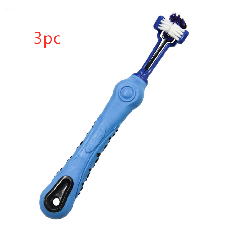 Three-Sided Pet Toothbrush for Teeth Care