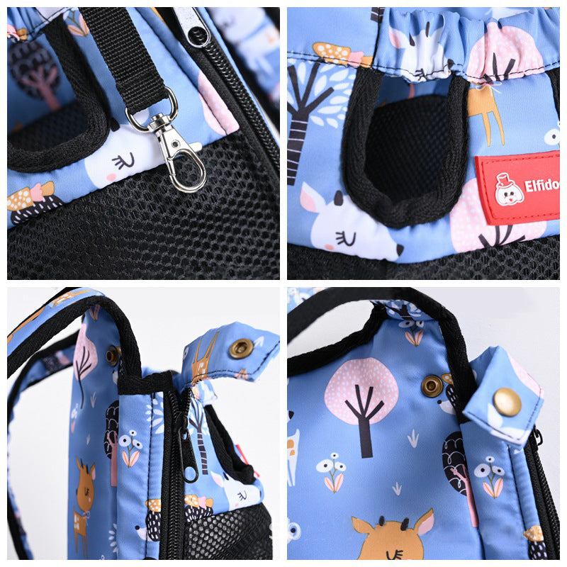 Nylon Pet Backpack with Animal Pattern