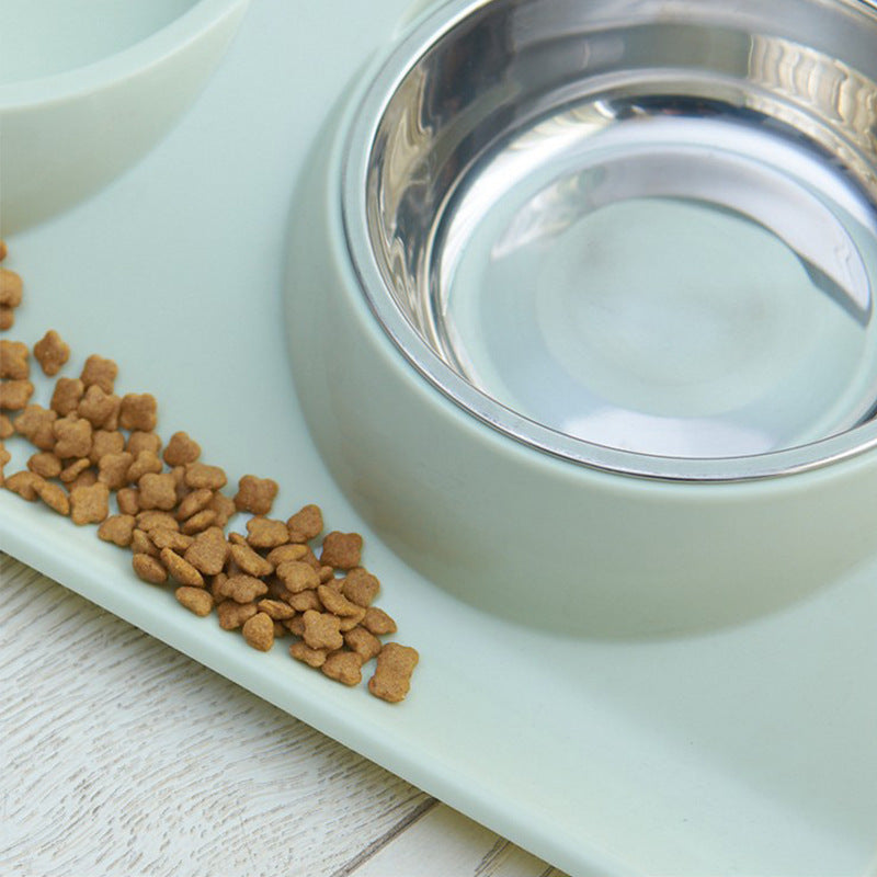Stainless Steel Pet Double Bowl