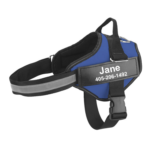 Multicolor Personalized Pet Chest Strap