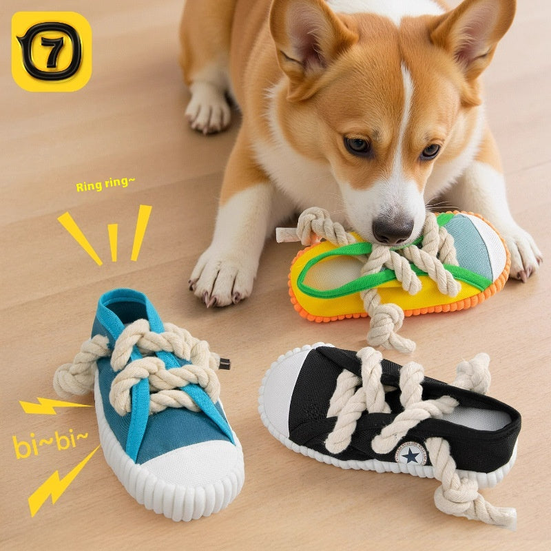 Dog Sound Slipper Molar Toy