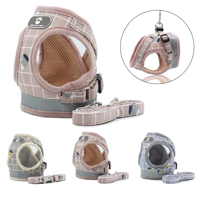 Breathable Mesh Small Dog Harness And Leash