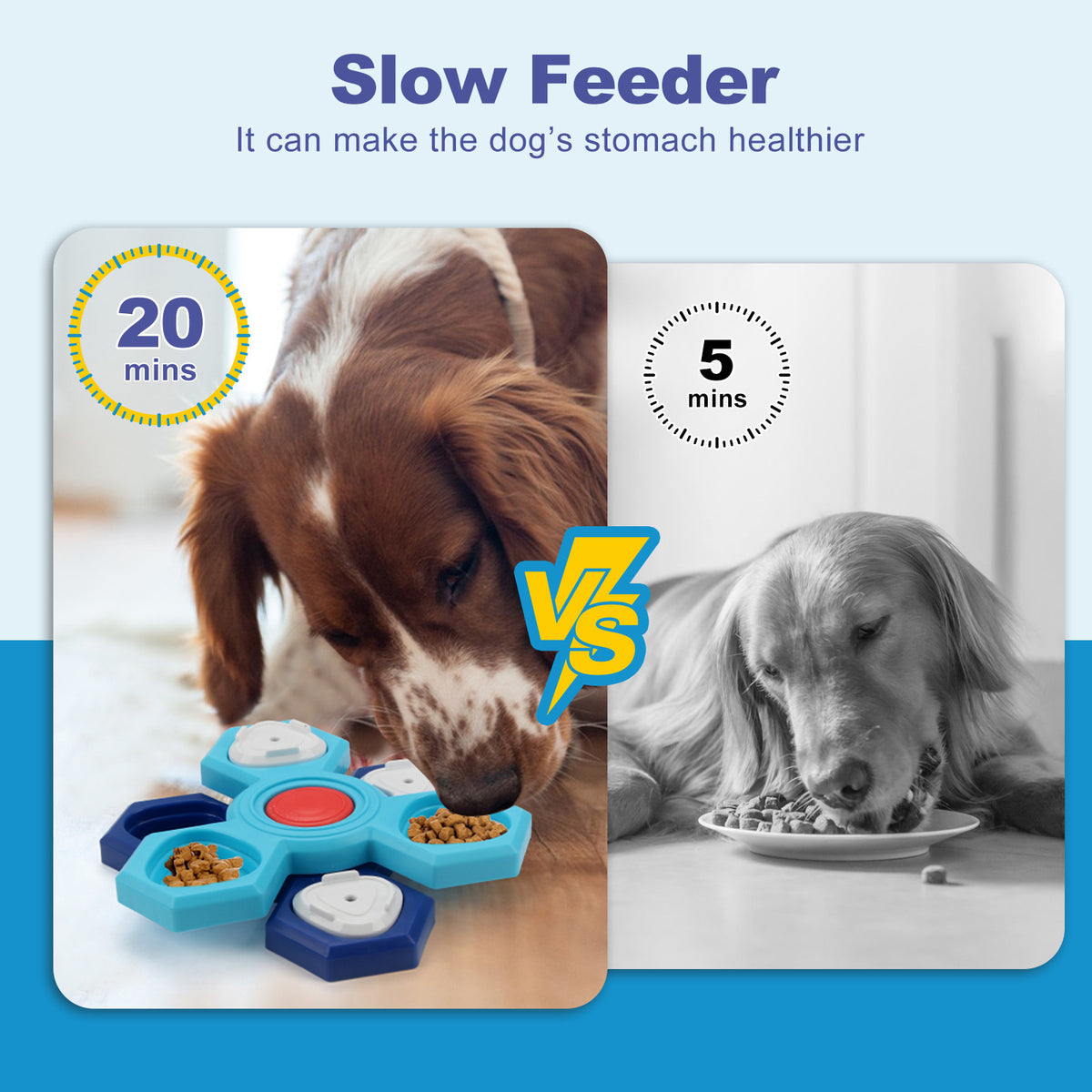 Four-Layer Slow Feeder Puzzle Dog Bowl
