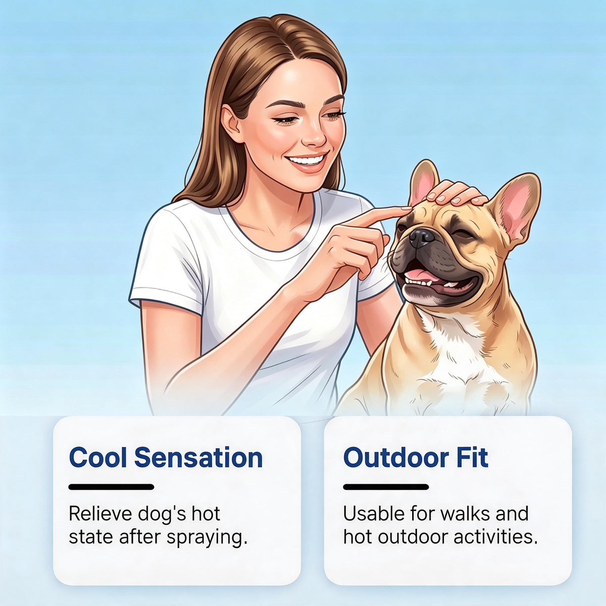 Dog Cooling Spray Daily Dog Outdoor Comfortable And Convenient Cooling Care Formula Gentle, Fresh And Not Stimulating