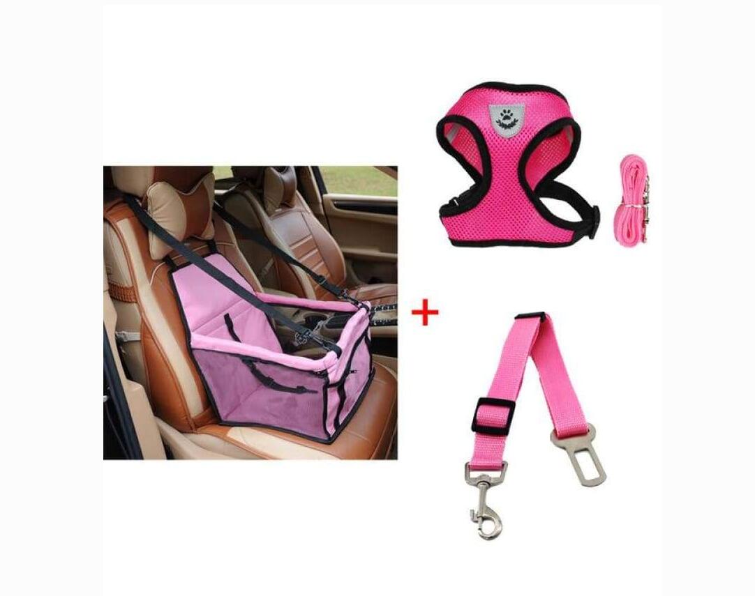 Pet Car Seat Carrier Harness And Leash Set