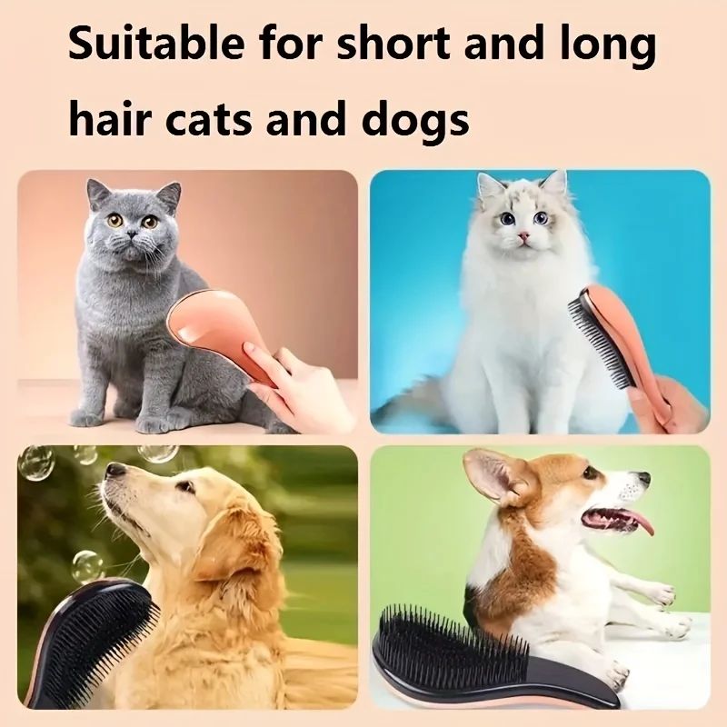 2-In-1 Dog Grooming Comb And Massage Brush Removes Hair And Relaxes Your Pet For Easy Use Perfect For Bath Time Floating Design