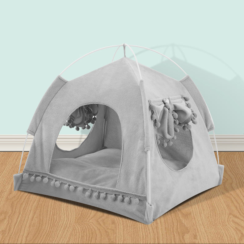 Bite-Resistant Cool Nest House Flannel Kennel