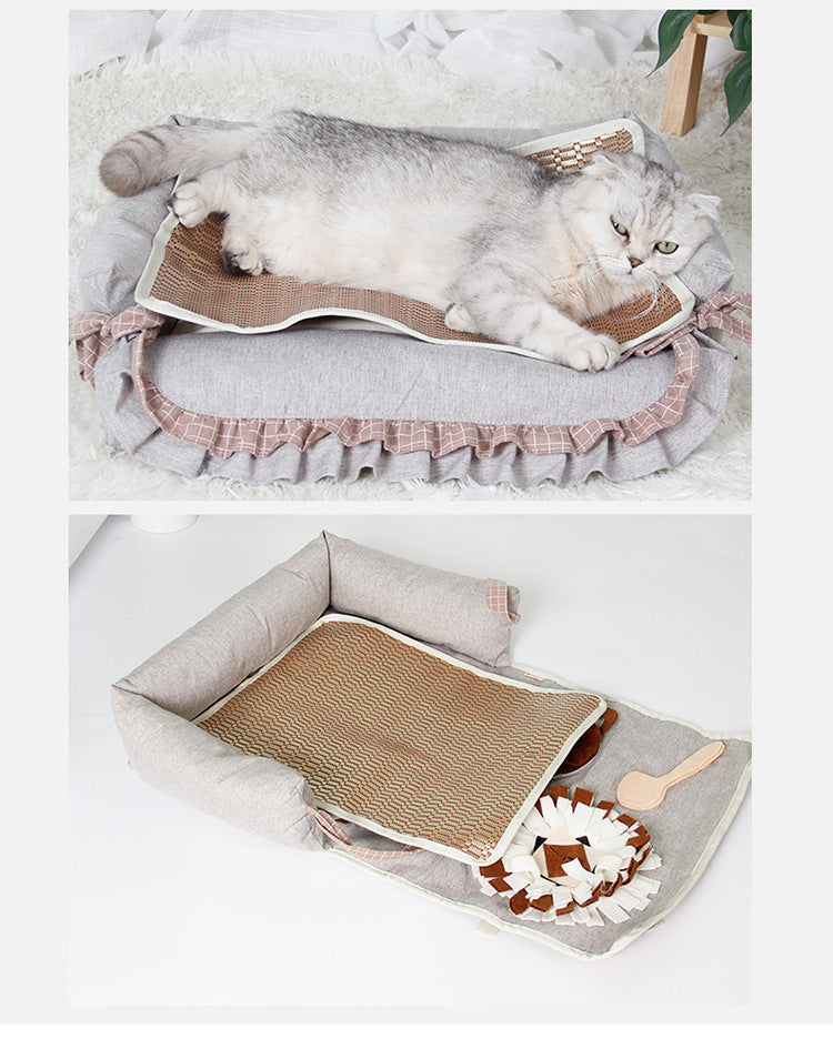 Pet Nest Pet Sniffing Pad Anti Choking Release Energy Sofa Training Pad Pet Anti Biting Slow Food Toy Nest
