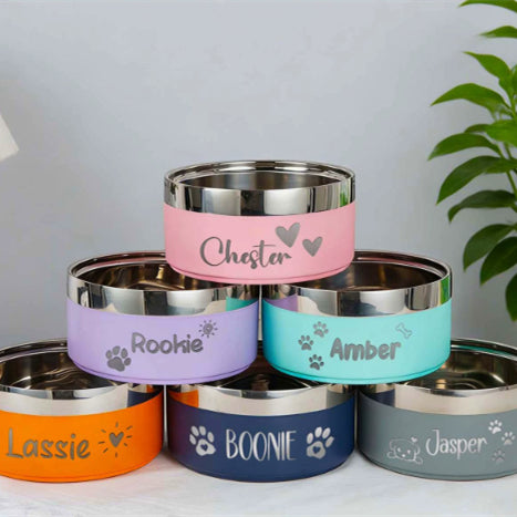 Custom Double-Layer Stainless Steel Pet Bowl