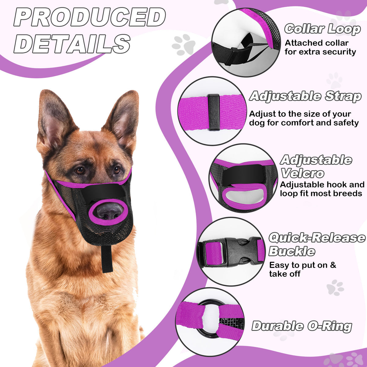 Breathable Mesh Dog Muzzle Mask
