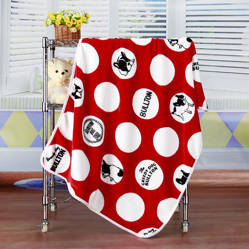 Printed Coral Fleece Dog Blanket