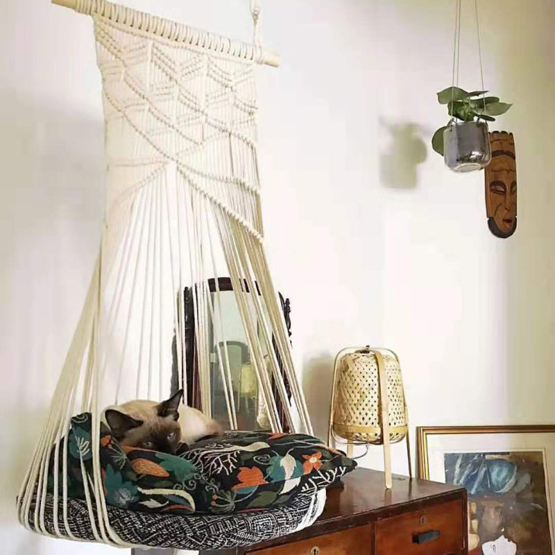 Handmade Macrame Pet Swing Bed