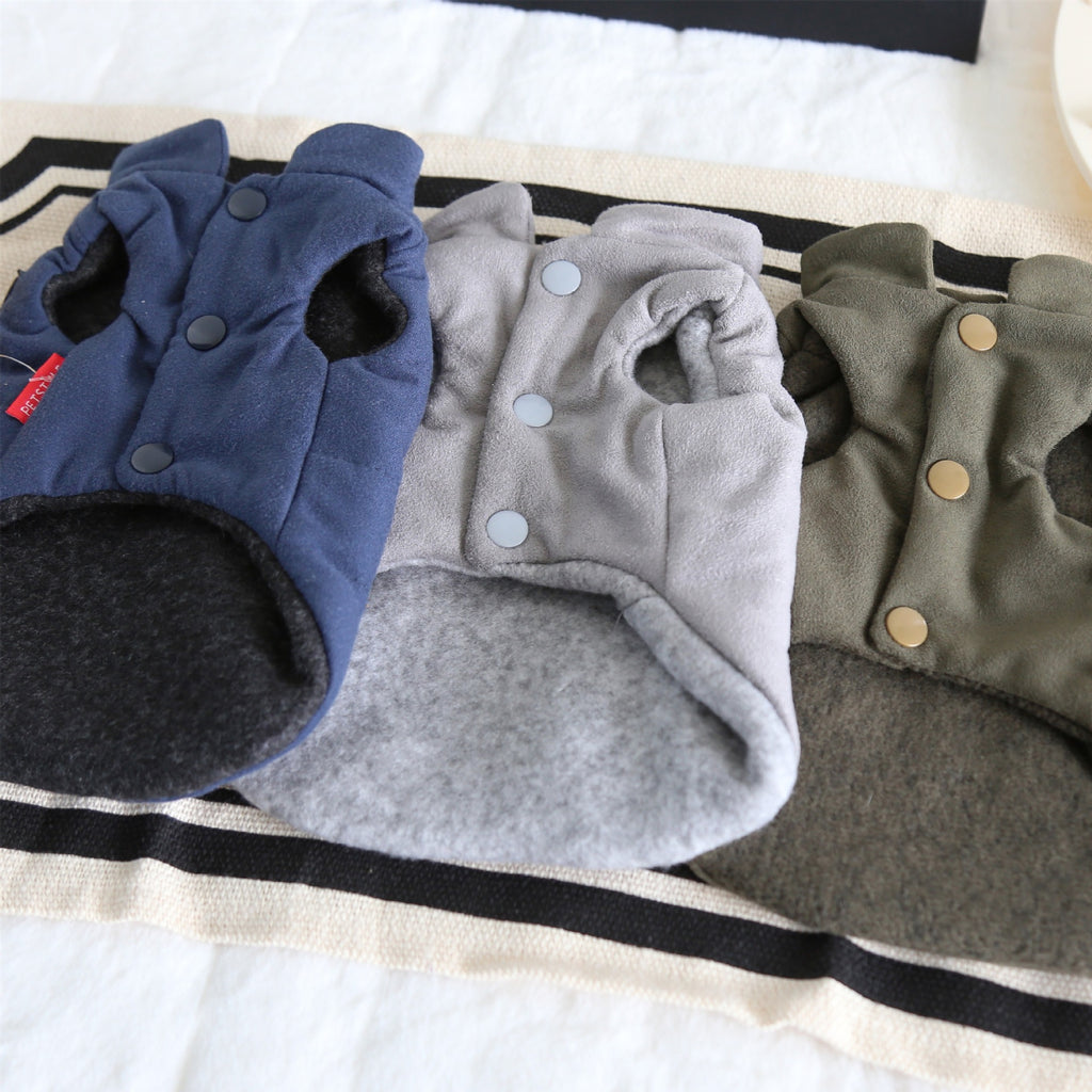 Military Badge Velvet Vest Pet Clothes