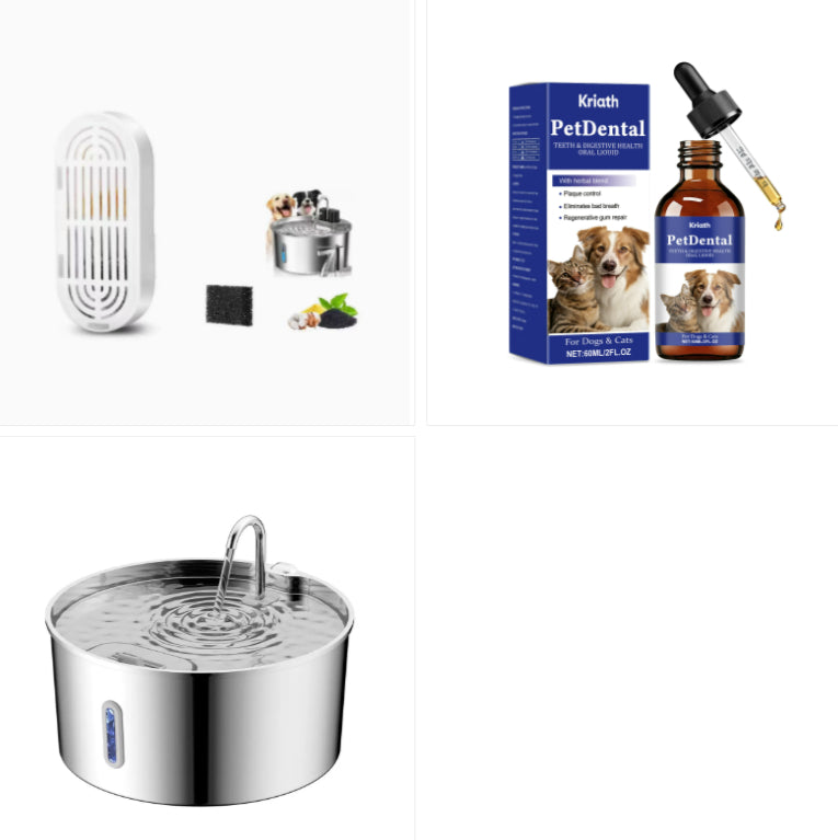4L Water Drop Large Capacity Pet Stainless Steel Water Dispenser