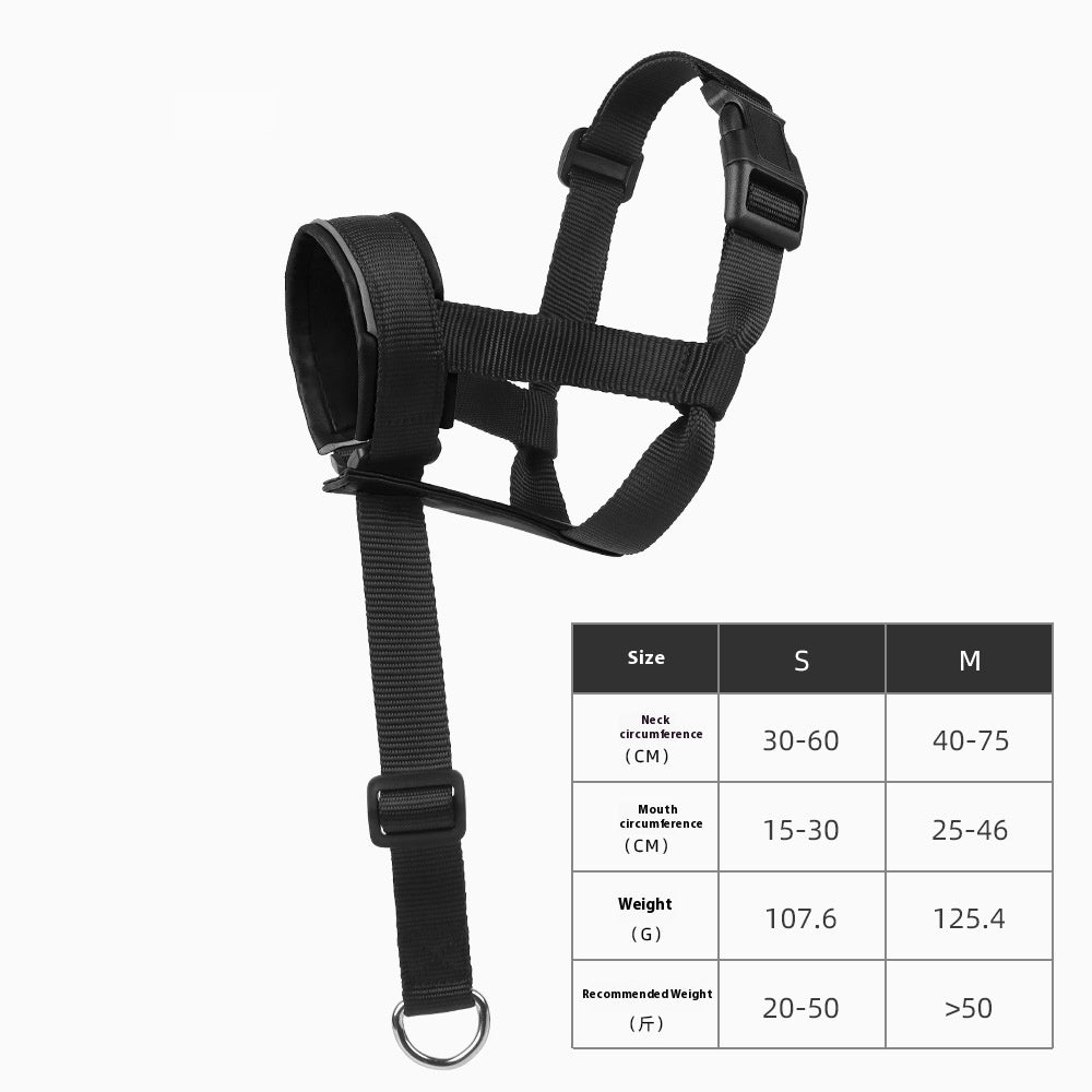 Adjustable Leather Anti-Bite Dog Muzzle