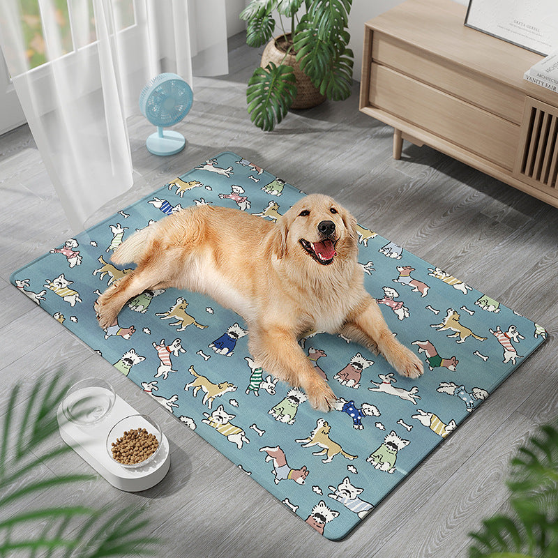 Durable Chew-Resistant Moisture-Proof Ice Silk Dog Bed