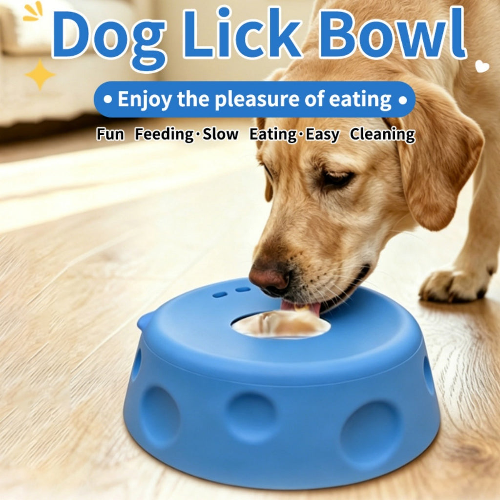 Anti-Overflow Slow Feeder Licking Bowl