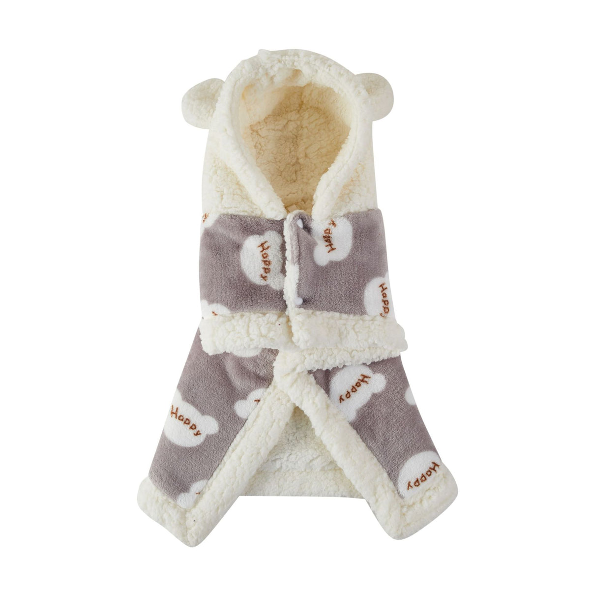 Thickened Flannel Hooded Shawl Pet Pajamas
