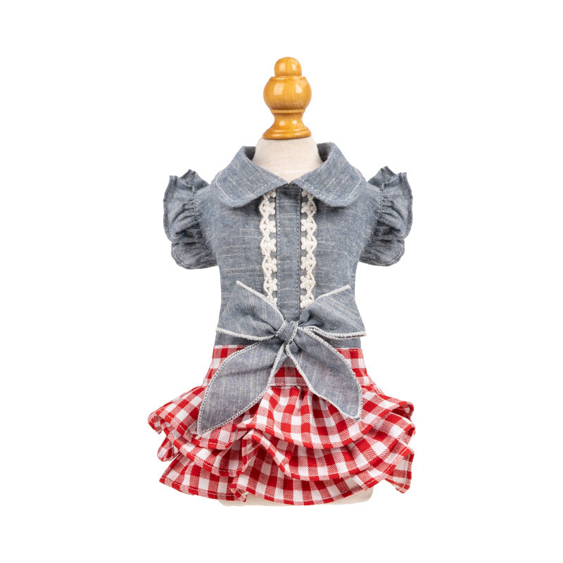 All-Season Thin Bow-Knot Pet Dress