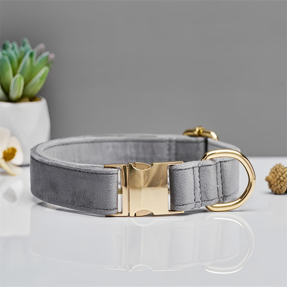 Solid Color Simple Pet Dog Collar Hand Holding Rope