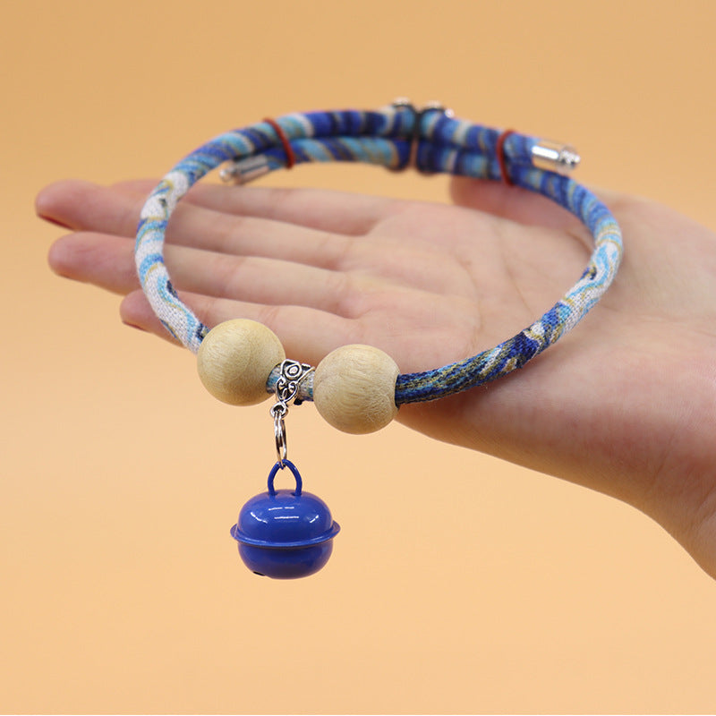 Camphor Wood Insect Repellent Pet Bell Necklace Dog External Insect Repellent Collar