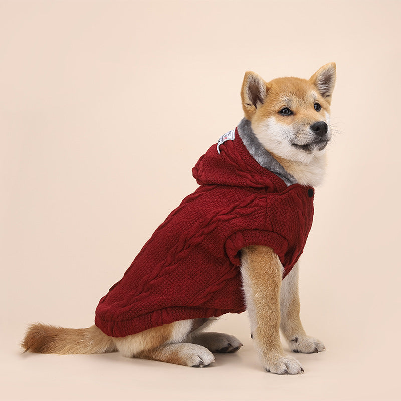 Pet Clothes Dog Wool Plus Velvet To Keep Warm Small And Medium Personality Trends
