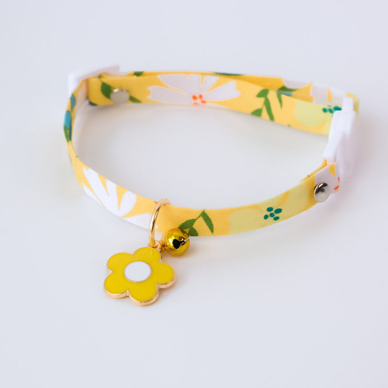 Pet Collar Flower Safety Buckle Necklace