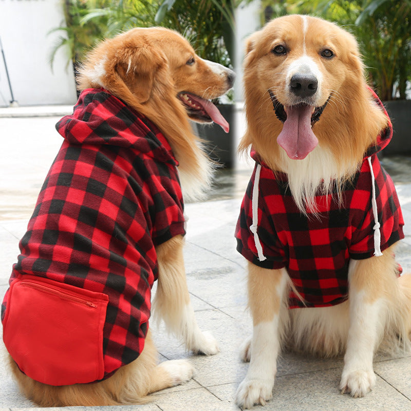 Simple Dog Zipper Pocket Sweater