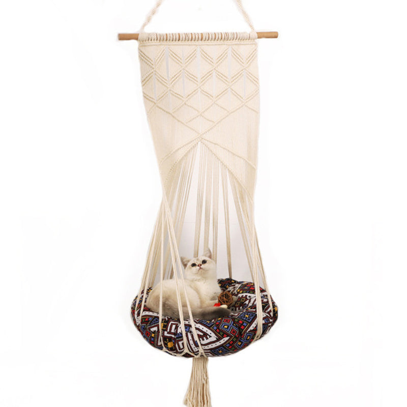 Handmade Macrame Pet Swing Bed